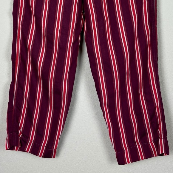 Free People Red/Burgundy/Cream Striped Pants; Size 6 - Picture 7 of 12